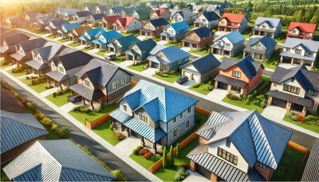 Metal roofing types and colors